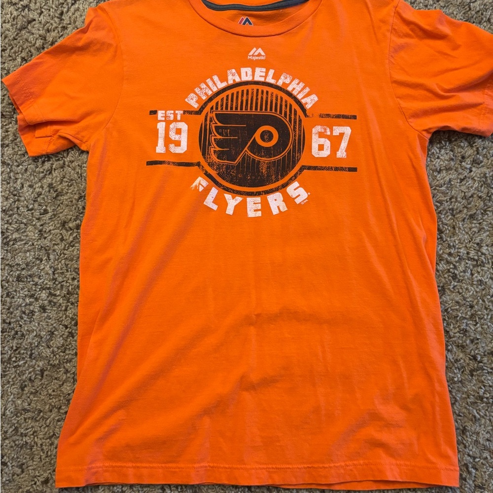 Majestic Orange Philadelphia Flyers Tee